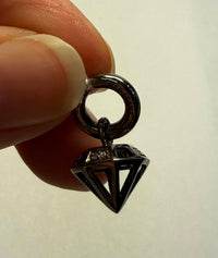 Story Jewellery - Women's Rhodium Plate Diamond Structure Charm