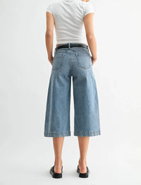 Just Panmaco Inc. - Capri Mid Rise Wide Leg Jeans