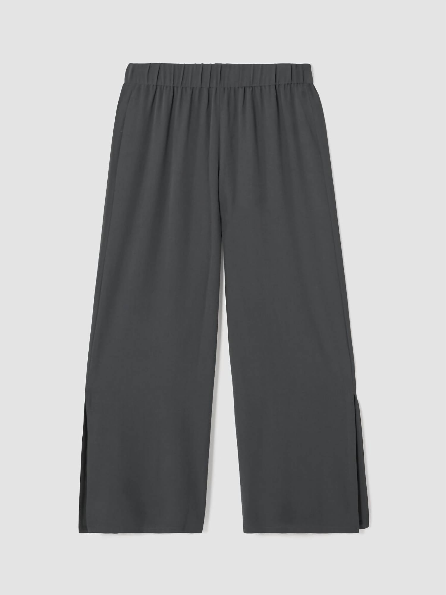 Eileen Fisher - Silk Georgette Crepe Pant With Slits