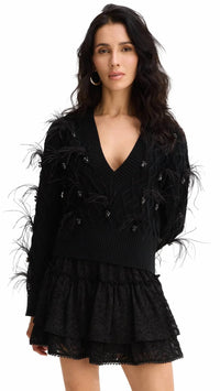 Allison New York - Briar Crystal Feather Sweater