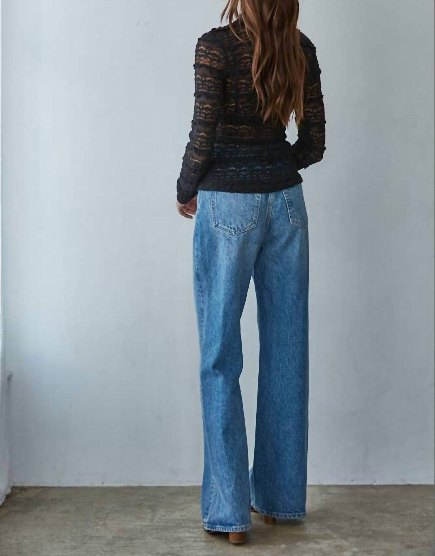 By Together - Woven Lace See Through Mock Top
