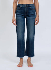 ASKK NY Crop Wide Leg Jeans in chevelle 1 - women's jeans - detail view