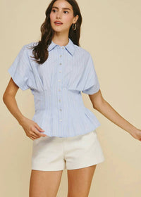 Pinch - Sarah Stripe Button Down Top