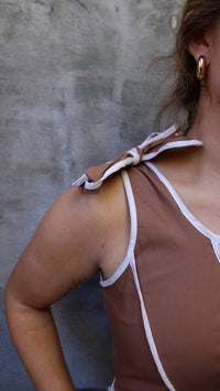 TCEC Lisa Midi Dress in mocha - women's dress - alternate view