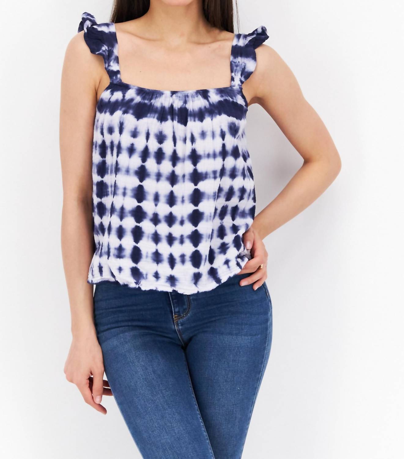 Bb Dakota - Square Neck Sleeveless Tie-dye Top