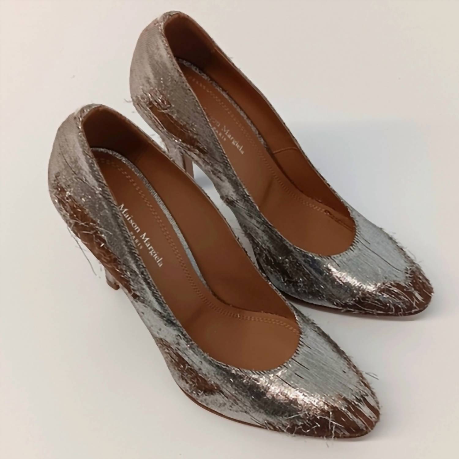 Maison Margiela - Women's Distressed Metallic Pumps