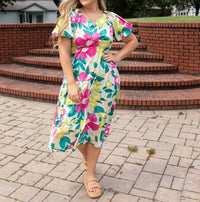 umgee Mint Bliss Midi Dress in multicolor - women's dress