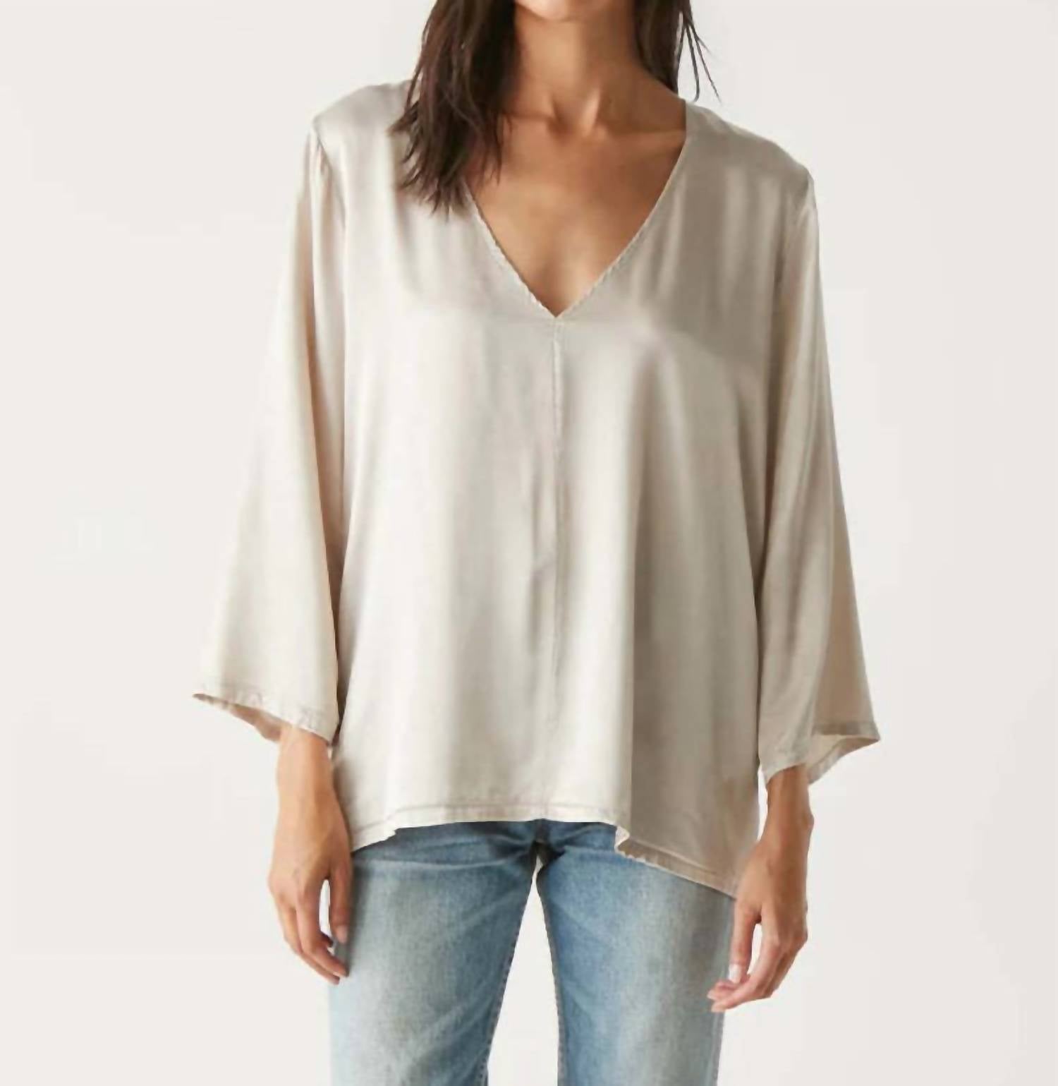 Michael Stars - Cobie V-neck Satin Top