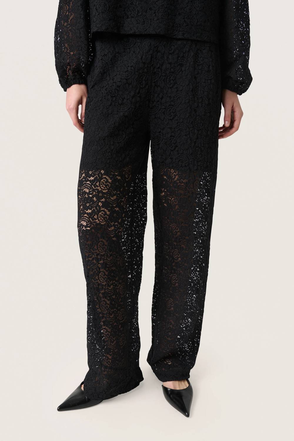 Soaked In Luxury - Henni Elastic Waist Wide Leg Trousers