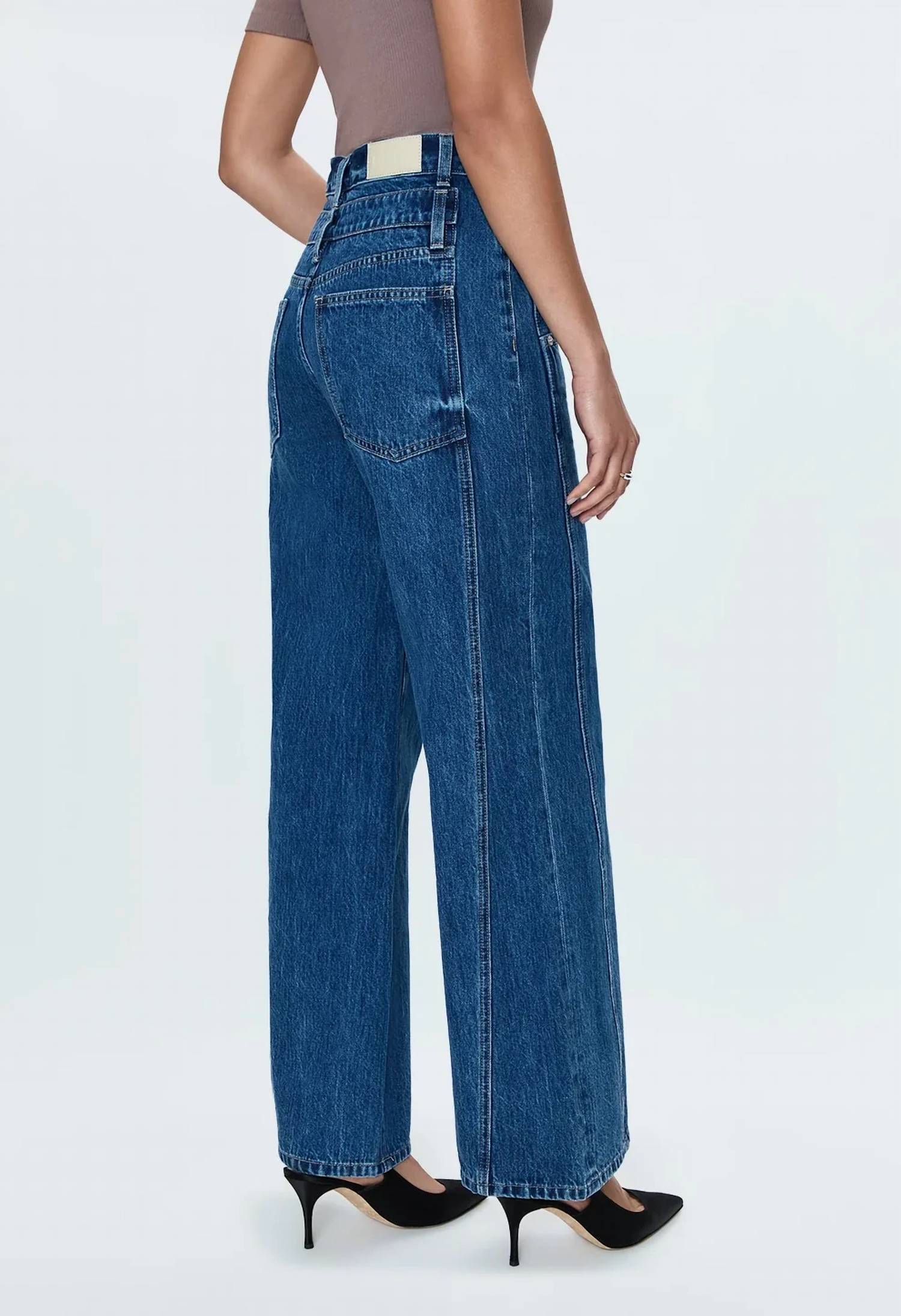Pistola - Caleb Relaxed Stacked Waist High Rise Jean