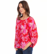 Karen Kane - Farren Floral Print Blouson Sleeve Top