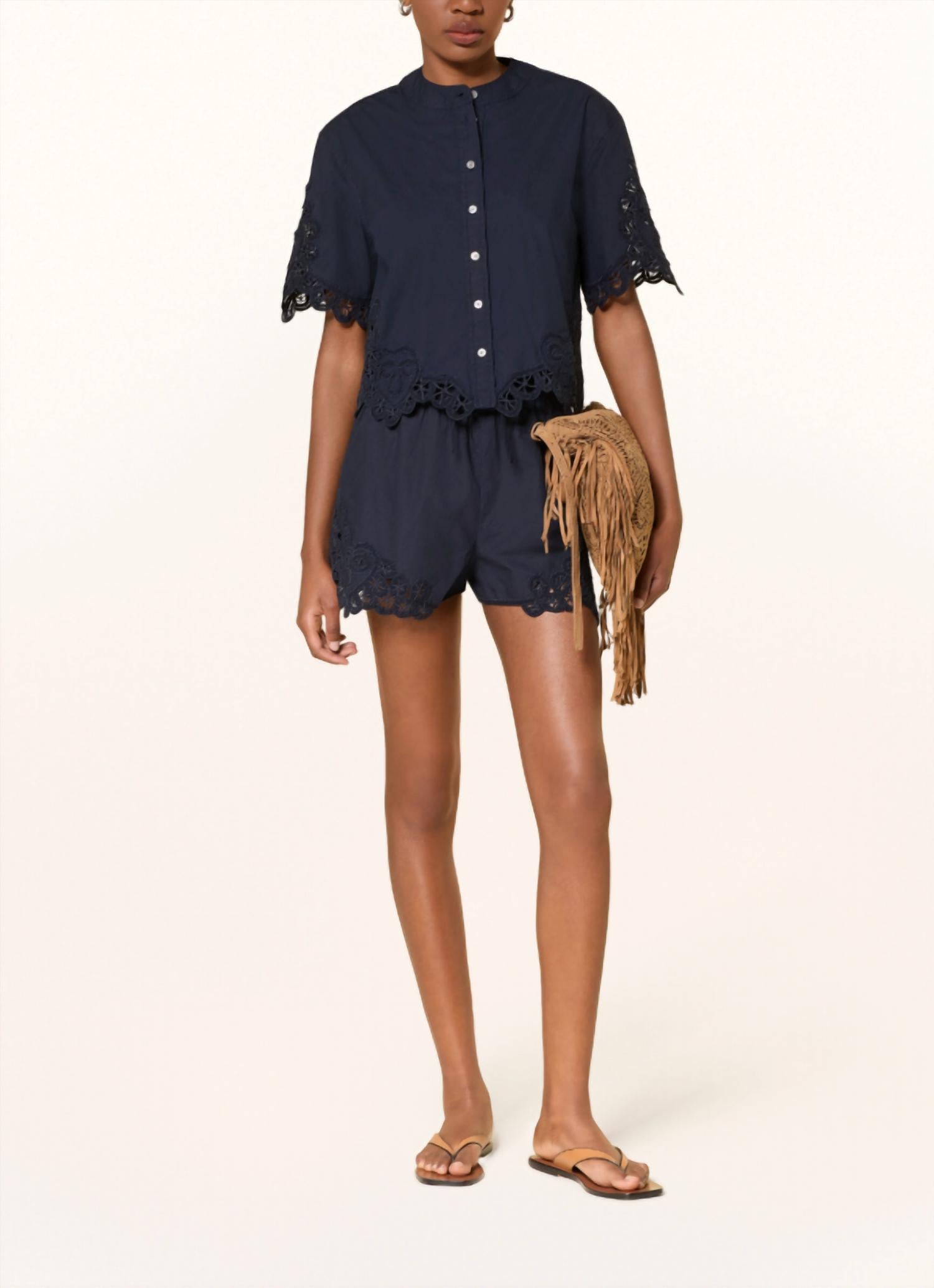Veronica Beard - Aleck Lace Button-down Shirt