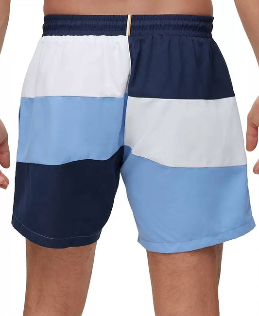 Hugo Boss - Standard Court Color Block Swim Trunks