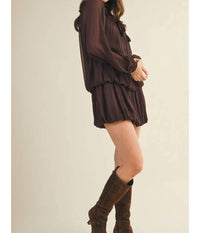 Mustard Seed Hazel Dress in brown - women's dress - detail view
