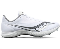 SAUCONY Men's Velocity Mp Race Shoe in 01 white silver - men's shoe - detail view