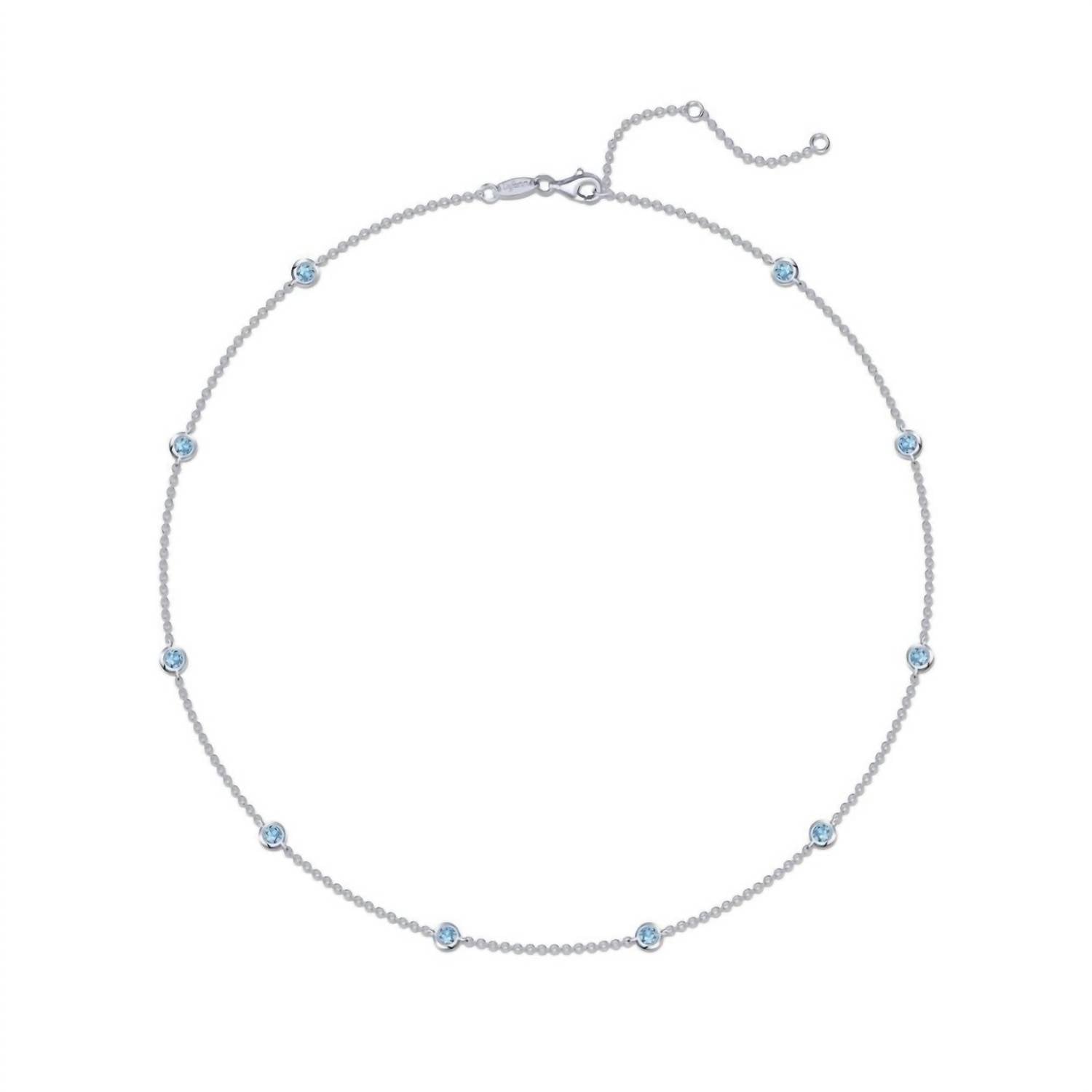 Lafonn - Women's Simulated Topaz Station Necklace