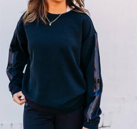 Esqualo - Modal Sweatshirt With Rhinestone Trim