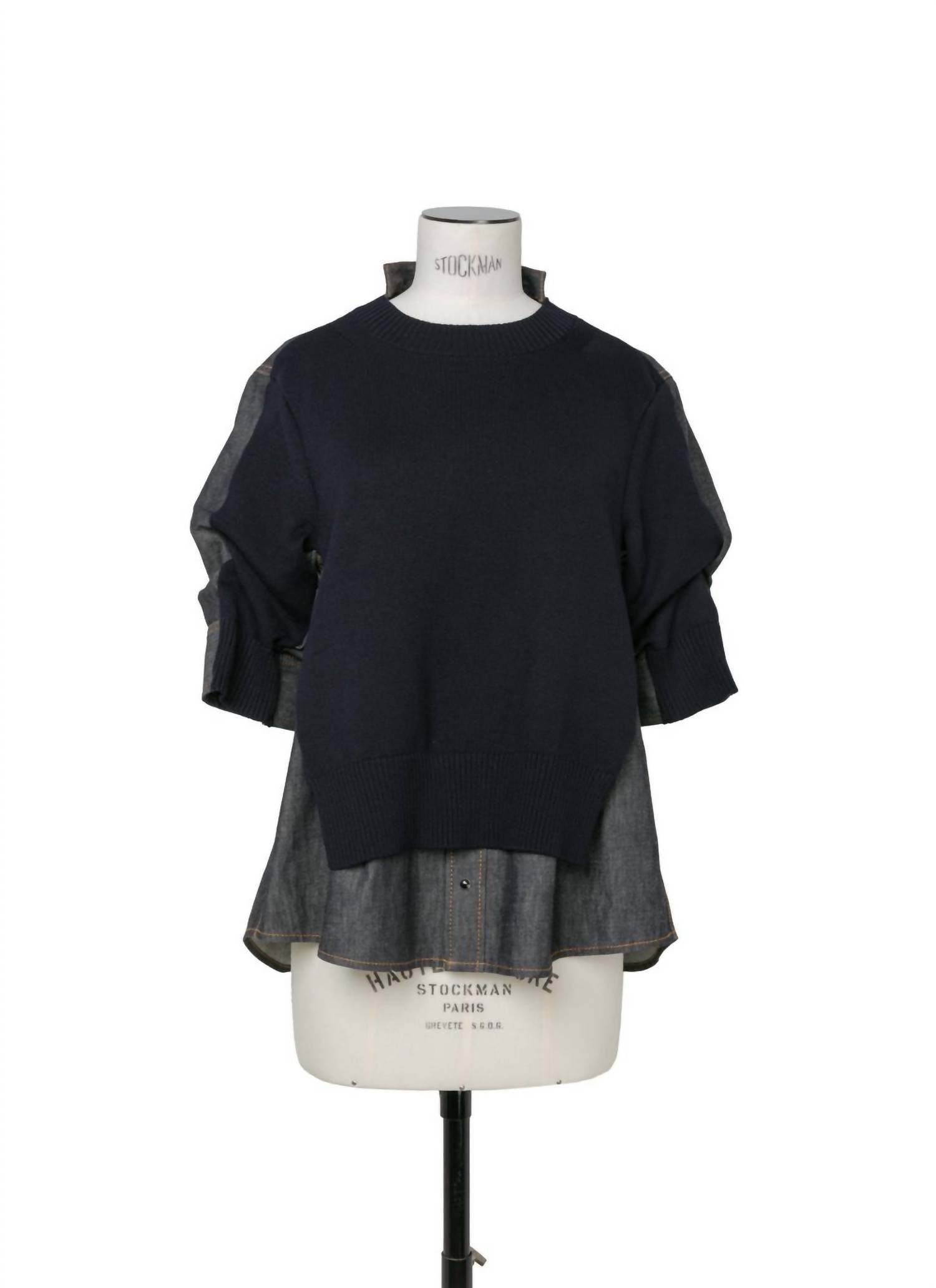 Sacai - Mixed Media Pullover Sweater