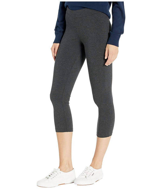 Women's Wide Waistband Blackout Cotton Capri Legging