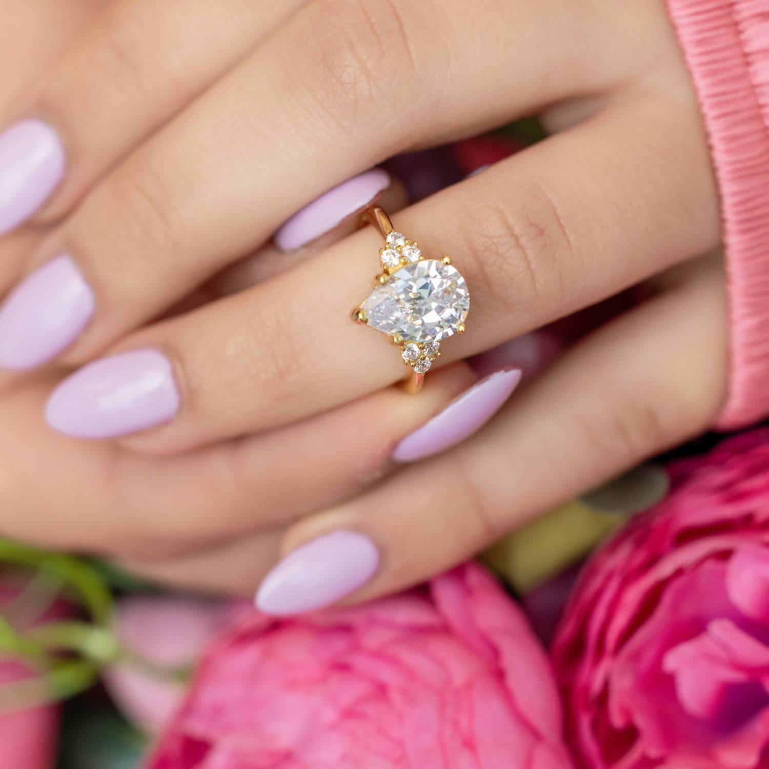 Starlette Women's Be The Belle Ring in gold - women's jewelry - detail view