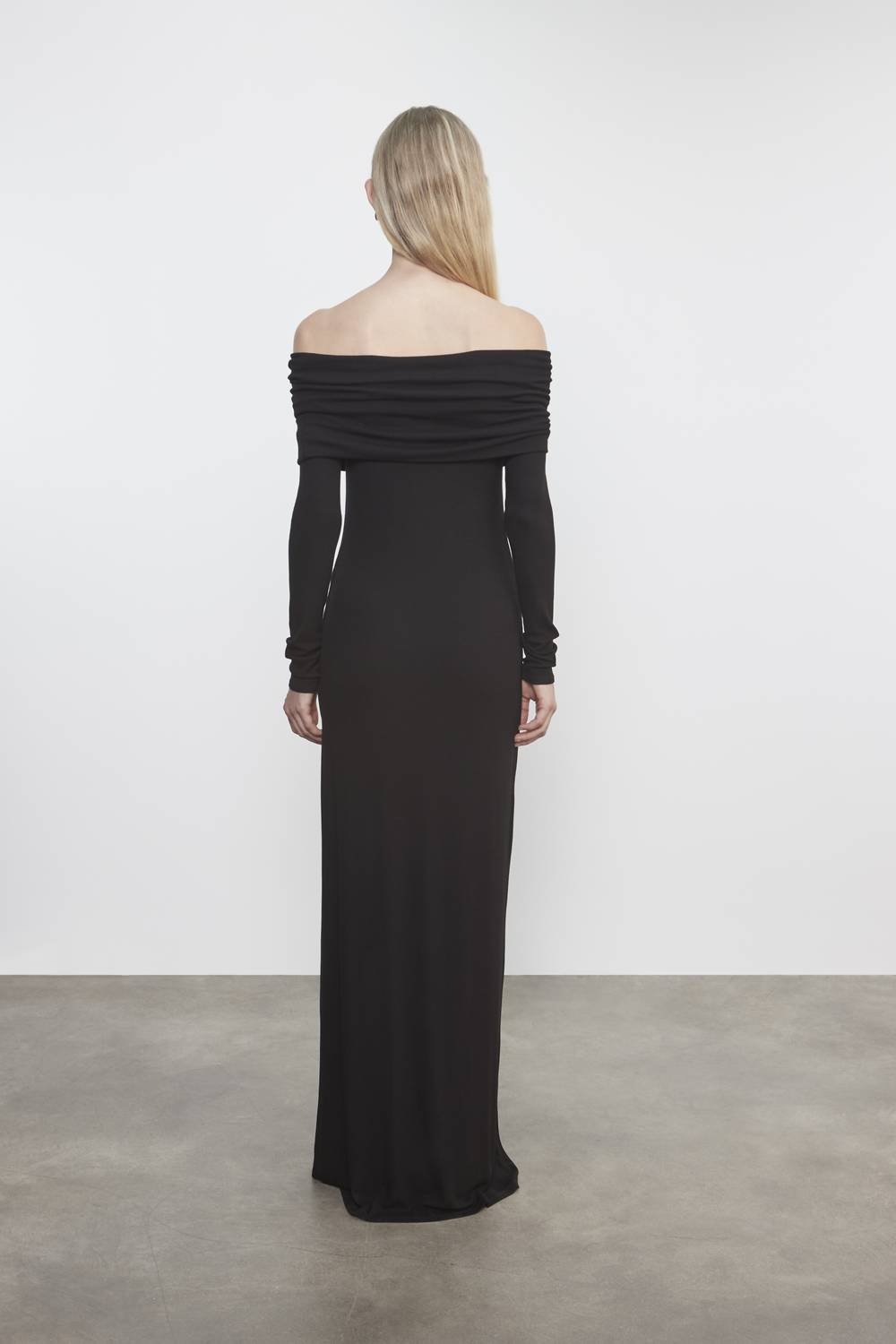 Enza Costa - SILK RIB OFF-SHOULDER FLUID DRESS