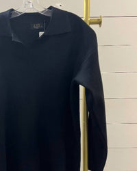 LTX Sportswear Women's 2 Piece Knit Pantsuit in black - women's sleepwear - detail view