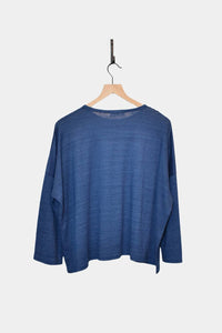Ichi Antiquites - Women's Knit Linen Pullover Top