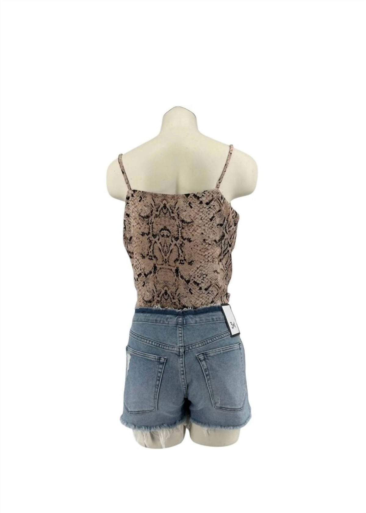 3X1 - Stripped Shelter Distressed Denim Shorts