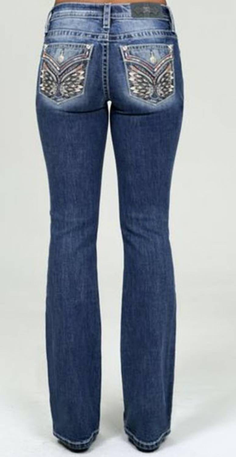 Miss Me - Women's Mid-rise Boot Cut Jeans