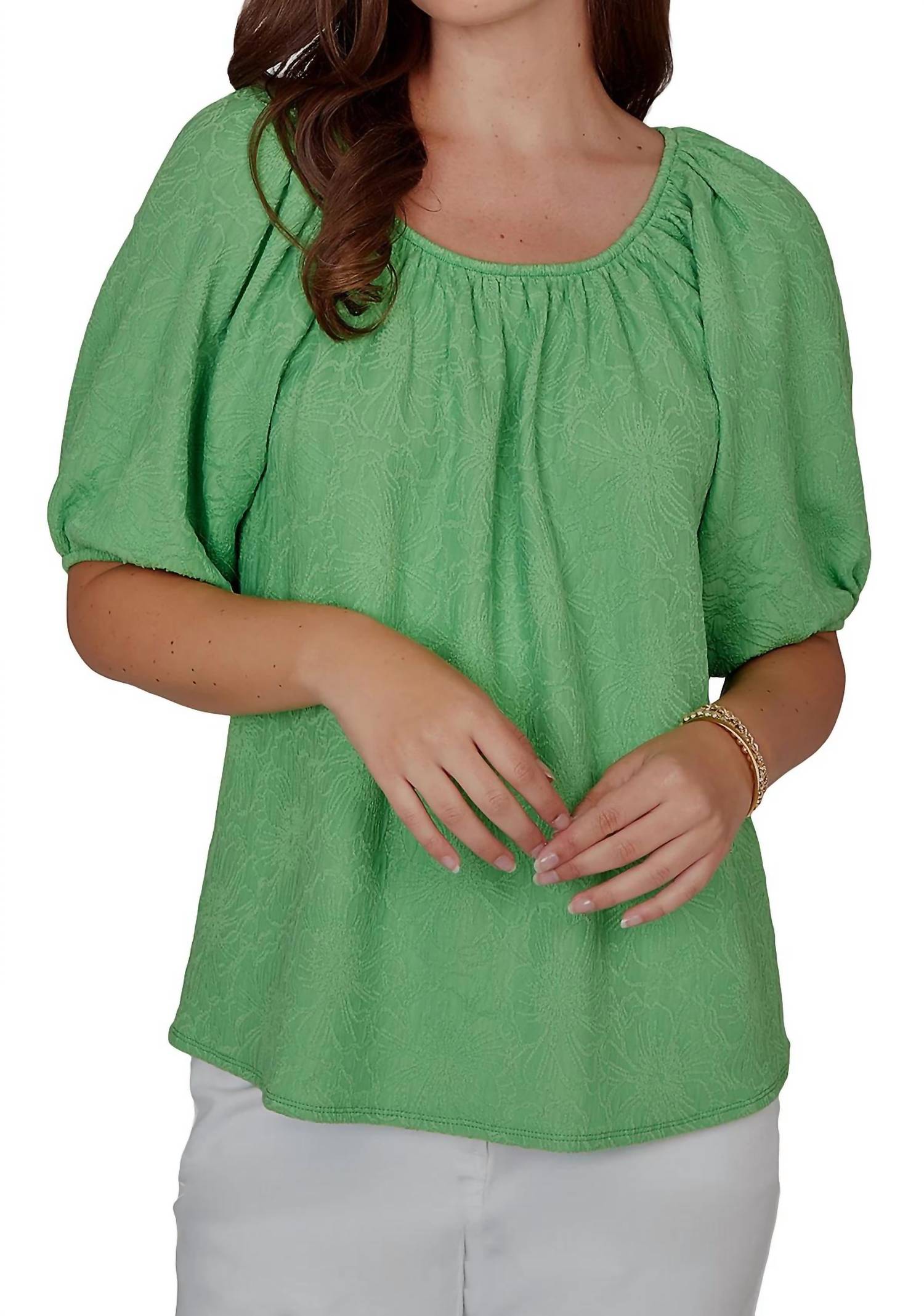 Ruby Rd. - Textured Floral Top