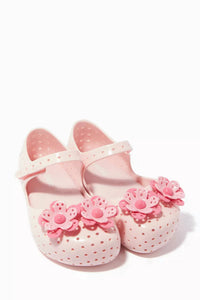 Mini Melissa Girls Furadinha Xii Sandals in lt pink - kids' sandal - detail view