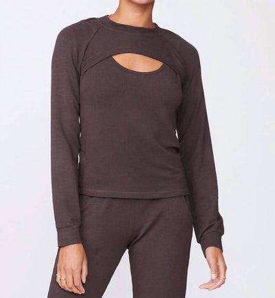 Monrow - Women's Peekaboo Sweatshirt
