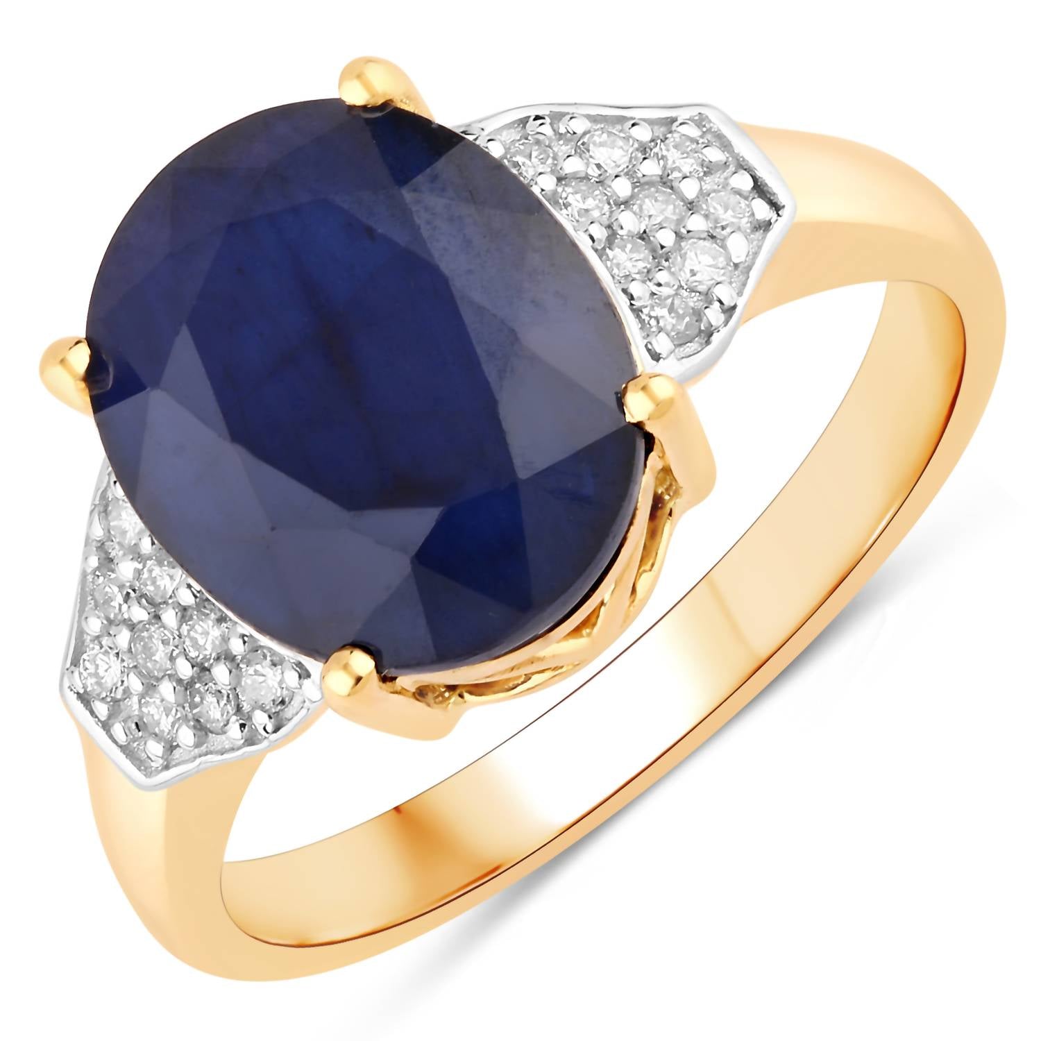 Diana M Jewels - Women's Oval Natural Sapphire Fashion Ring (4.46 Ct) - Statement
