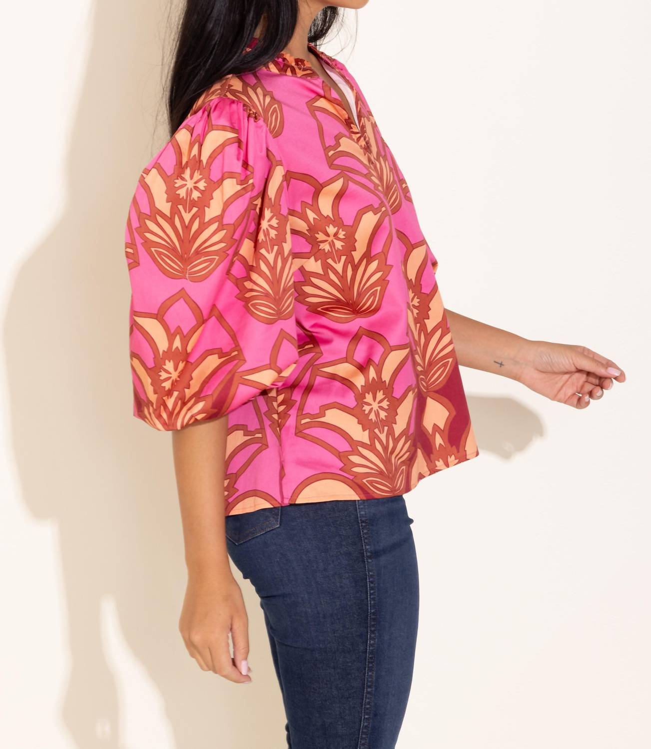 Alden Adair Ali Top in desert rose 1 - women's blouse - view 4