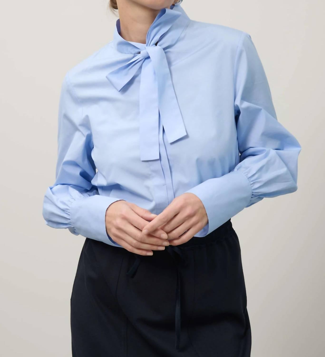 Beatrice .B - Tie Collar Button Down Shirt