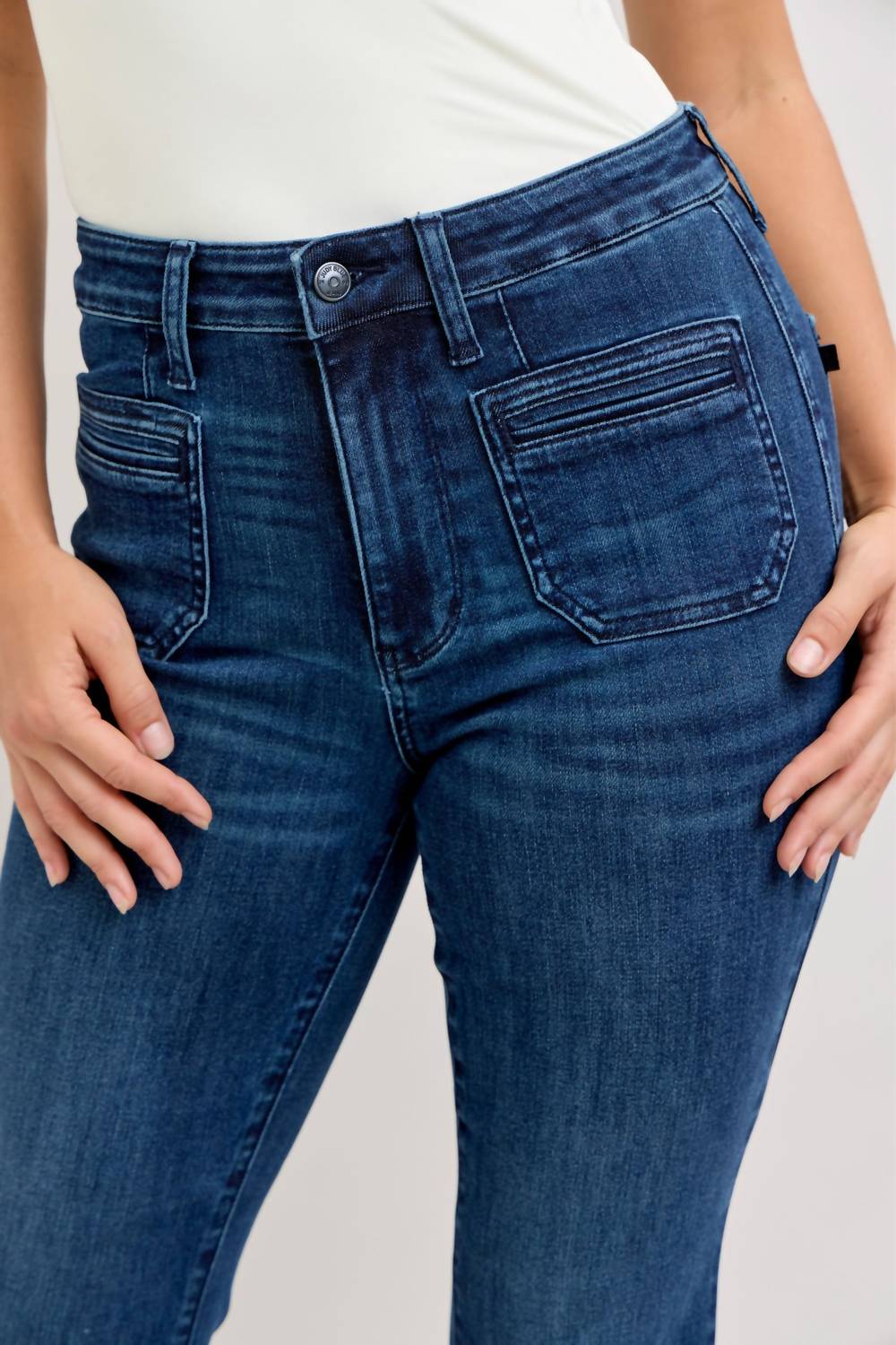 Judy Blue - High Waist Flare Jeans With Vintage Pocket