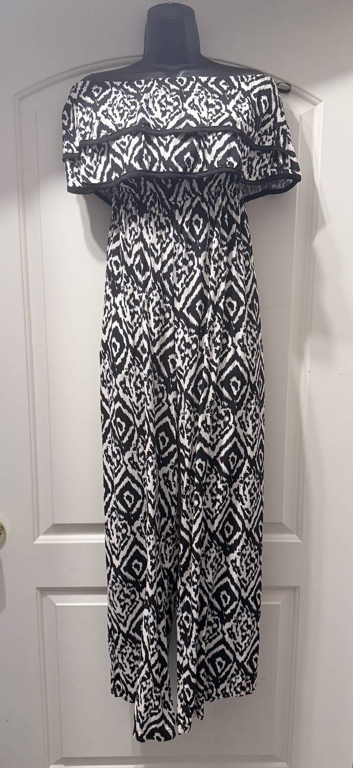 SHE + SKY Women's Avalea Jumpsuit in black white - women's pants