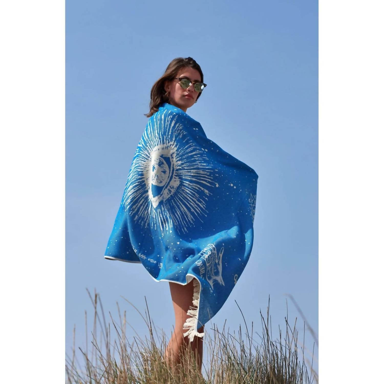Sun Of A Beach - Cosmos Eye Feather Beach Towel