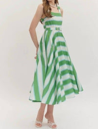 Entro - Leia Striped Midi Dress