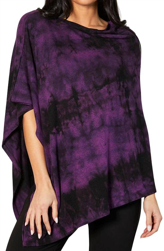 Marble Wash Asymmetrical Poncho