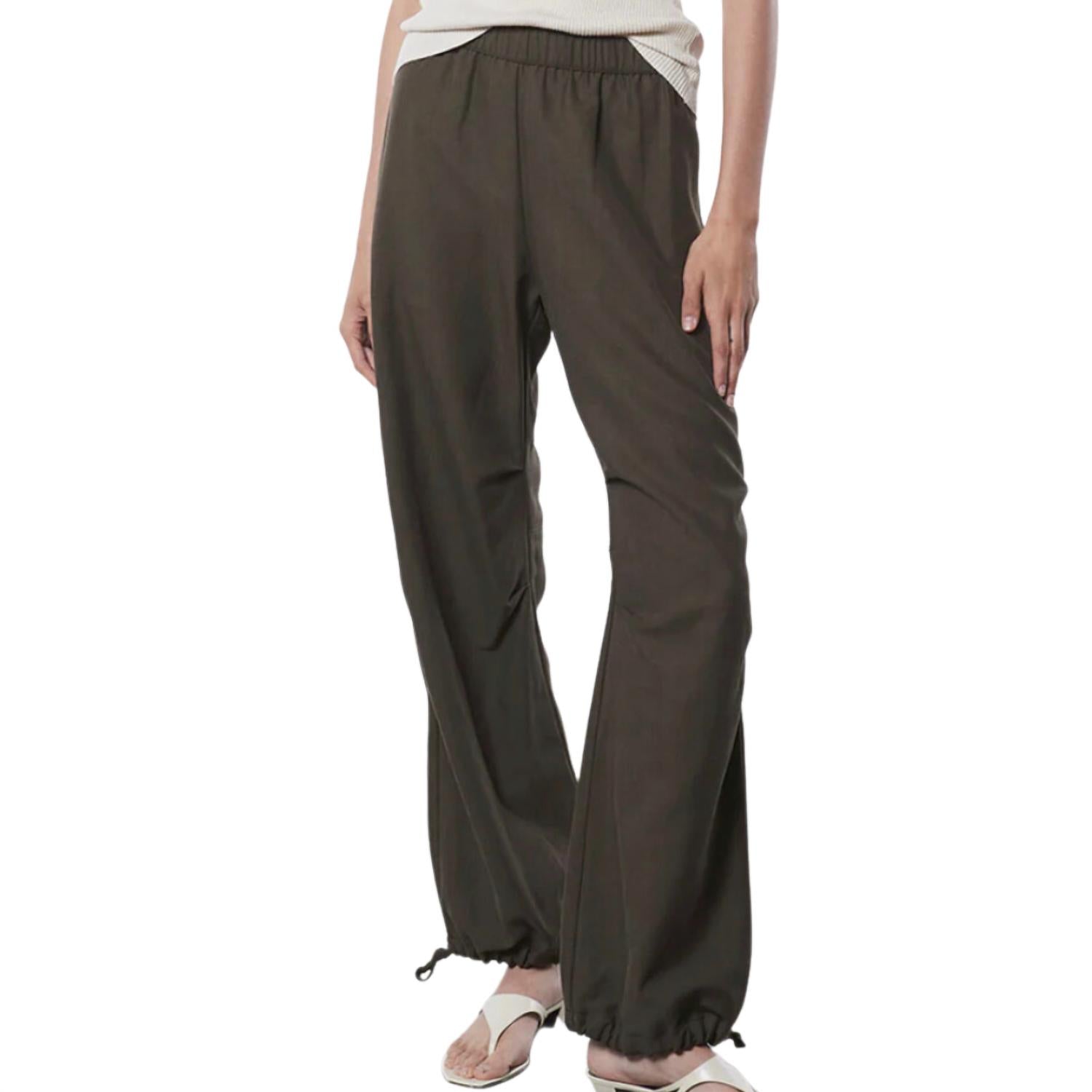 Enza Costa Twill Flight Pants in military - women's pants - detail view