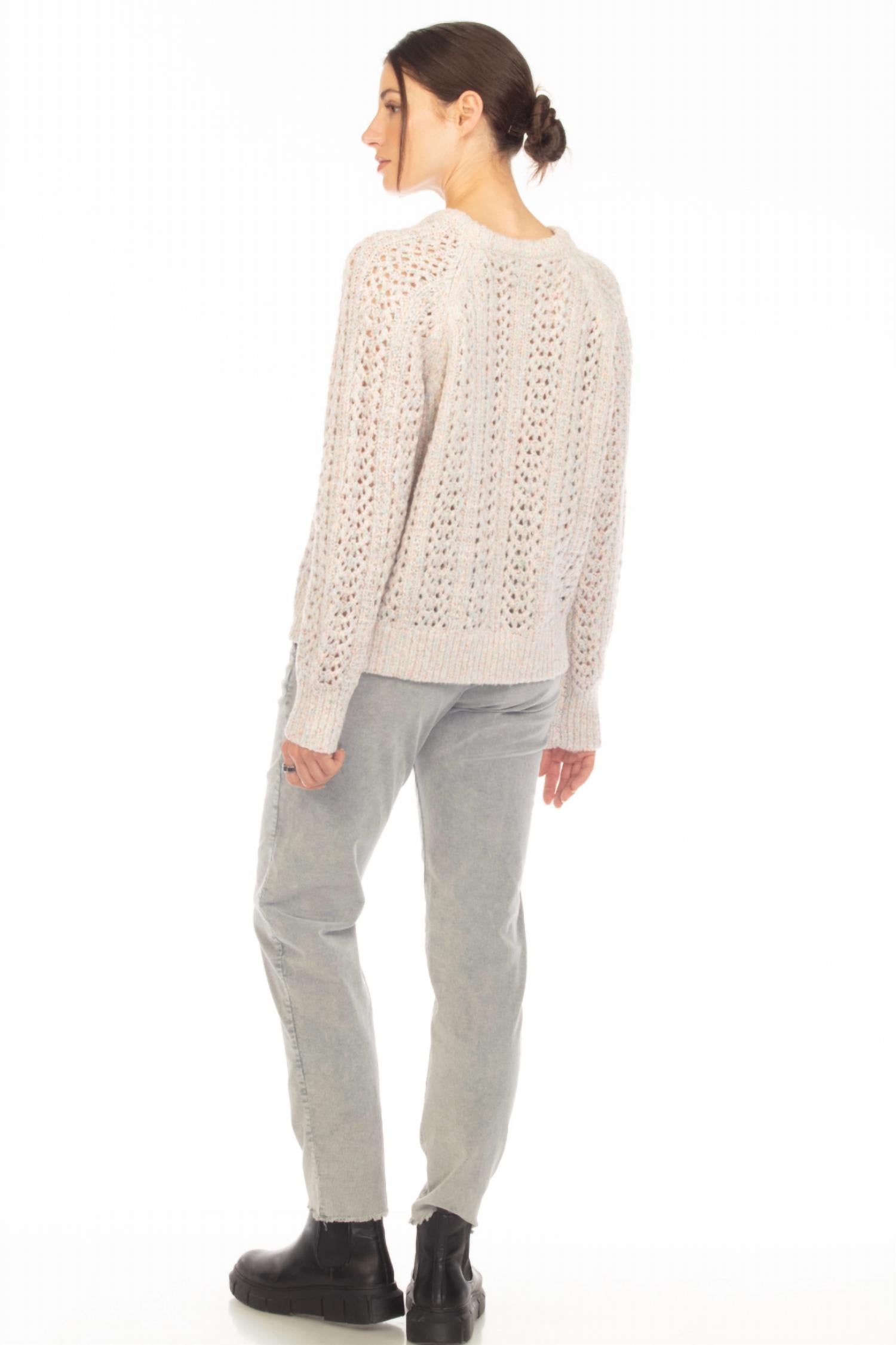 hello nite Crew Raglan Sweater in blush - women's sweater - detail view