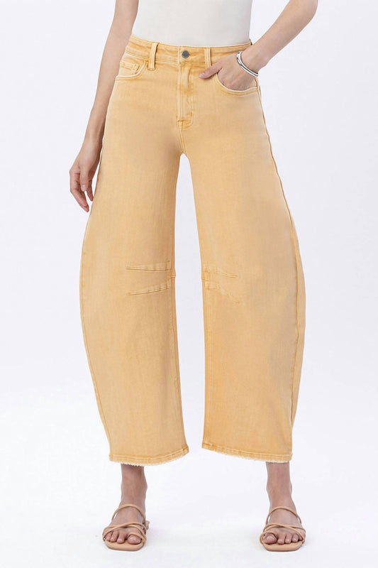 Vervet By Flying Monkey - Harvest Haze Barrel Leg High Rise Jeans