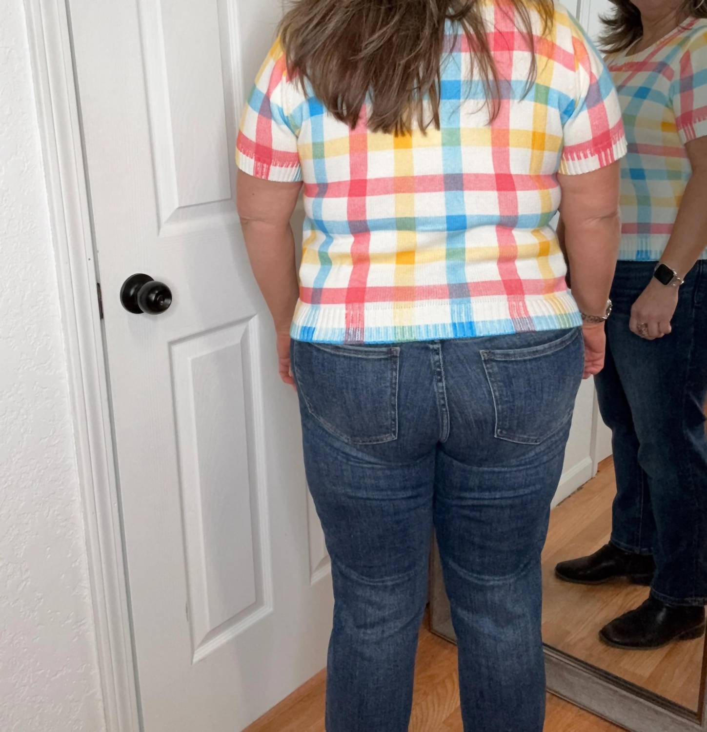 Anniewear - Leona Button Down Plaid Top