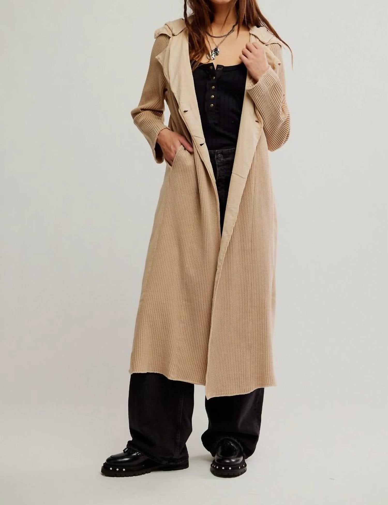 Free People One Landon Jacket in sand 1 - women's jacket