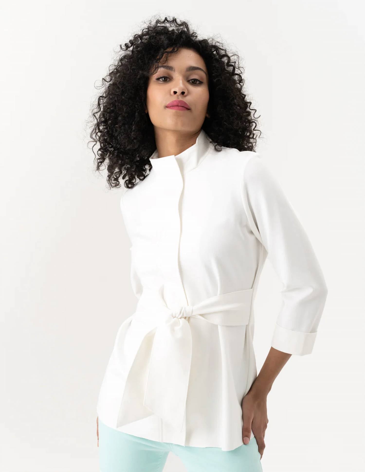 Renuar - Woven Sashed Jacket