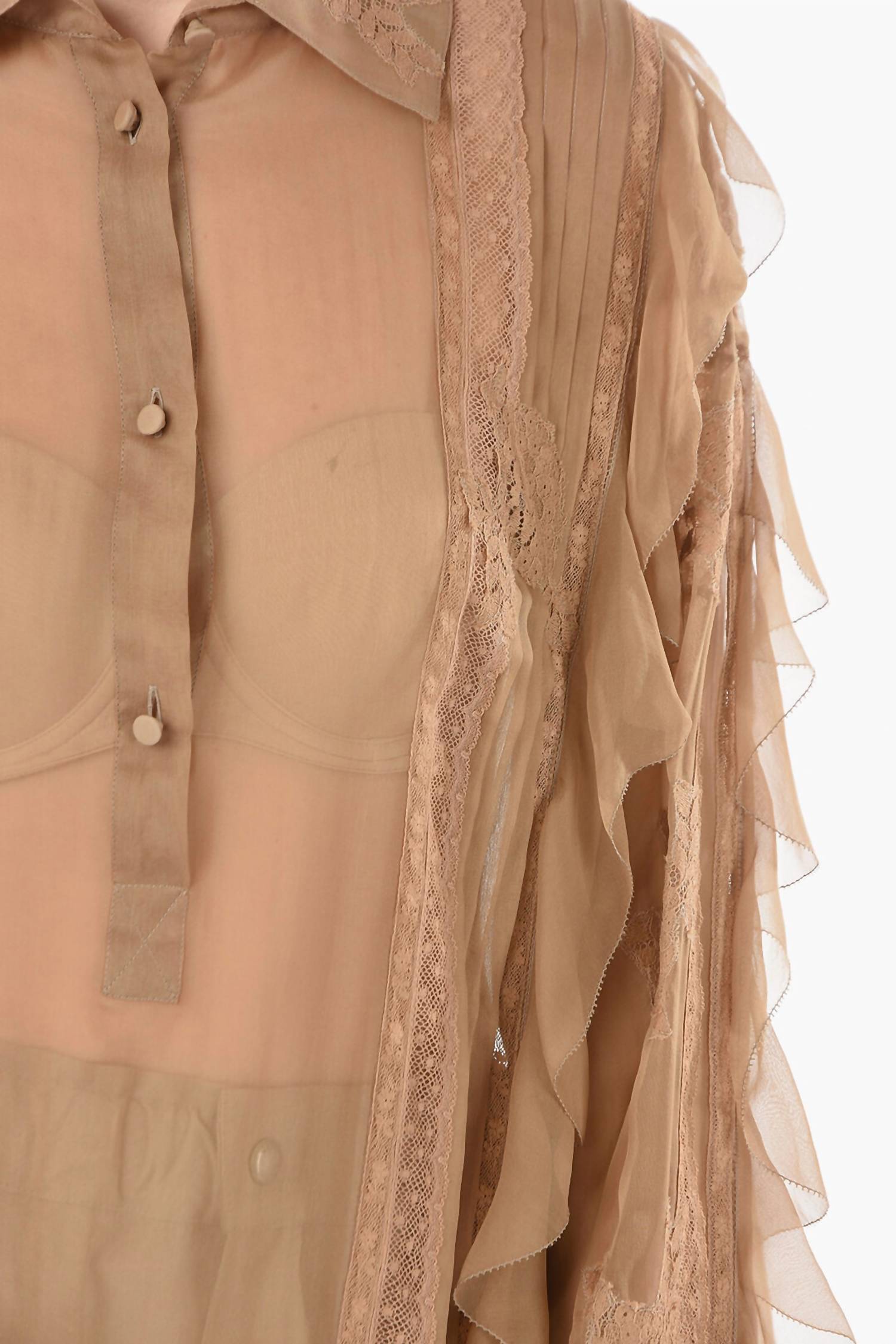 Valentino - Silk Layered Embroidered Shirt