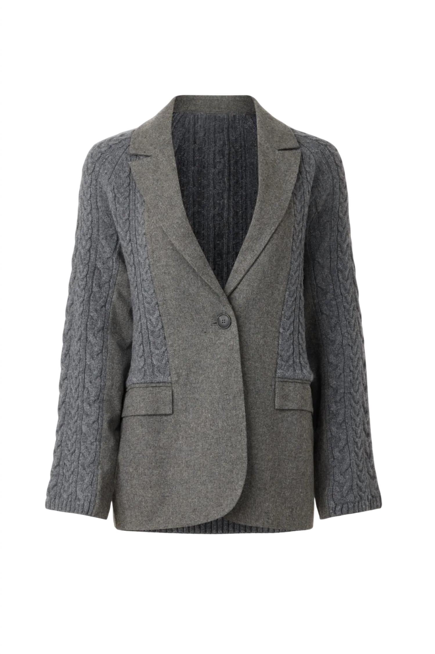 Naadam - Luxe Cable Hybrid Oversized Blazer
