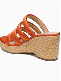 Sam Edelman Women's Yuki Wedges in orange satin - women's shoe - view 4