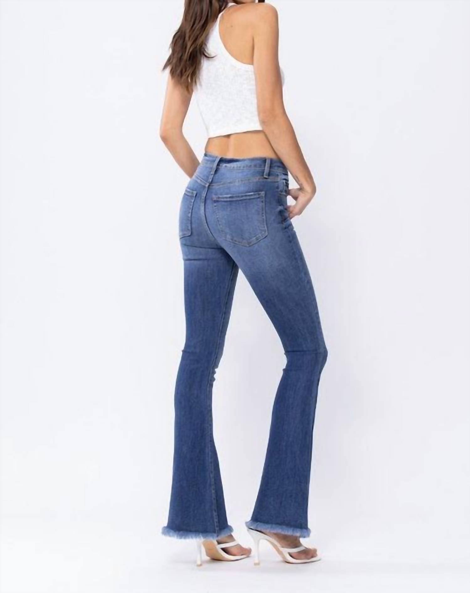 Frayed Hem Bell Bottoms